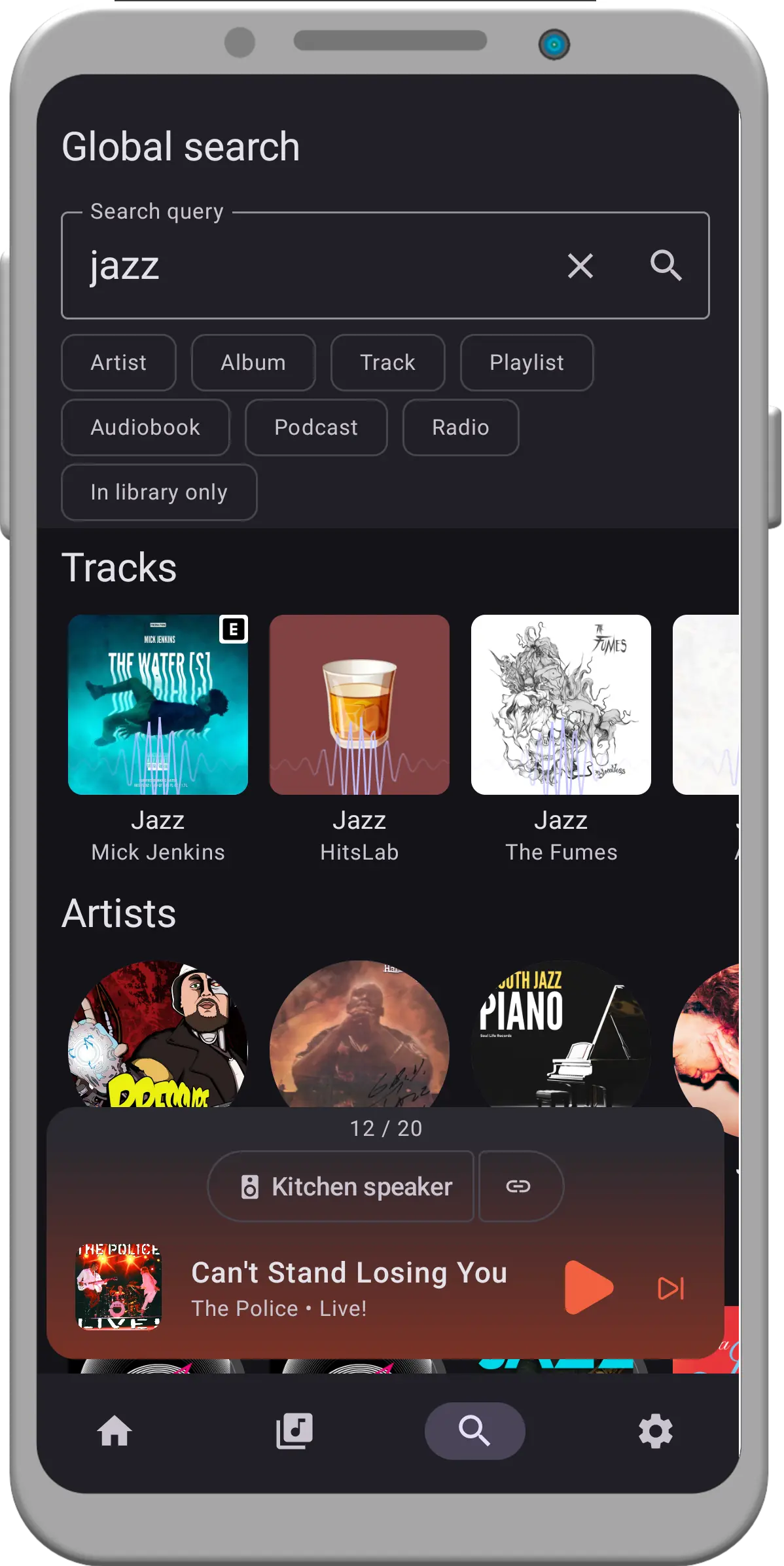 Music Assistant on mobile — screen 3